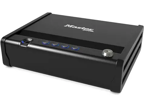 Caja Fuerte Biométrica MASTER LOCK MLD08EB - Ideal para objetos de valor y electrónicos.