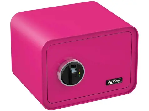 Caja Fuerte Olympia 7014 Gosafe 100 con Impresión Digital, Rosa - ¡Seguridad en Fucsia!