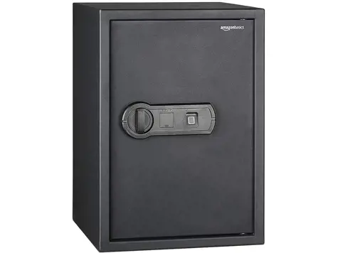 Caja Fuerte Amazon Basics con Lector Biométrico - 50 l, Negro