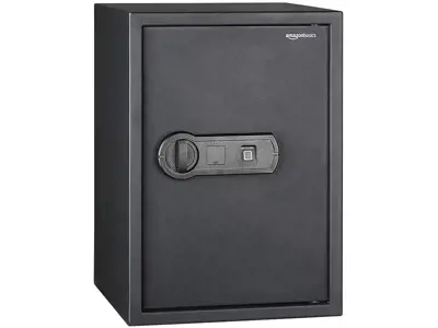 Caja Fuerte Amazon Basics con Lector Biométrico - 50 l, Negro